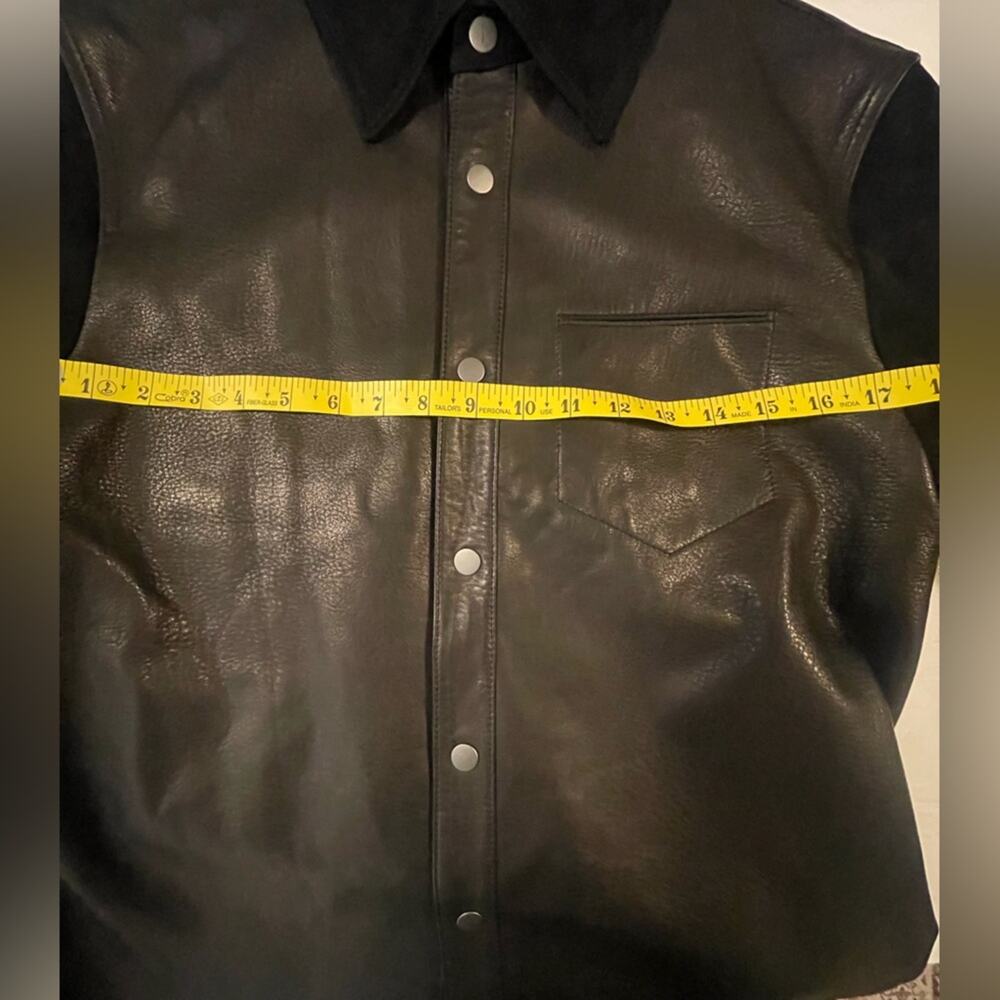 NWT: John Varvatos The Delancey Shirt Jacket in Black- 100% Sheepskin Size 50 - Picture 16 of 16